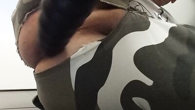 Stretching my old hole with anal dildo