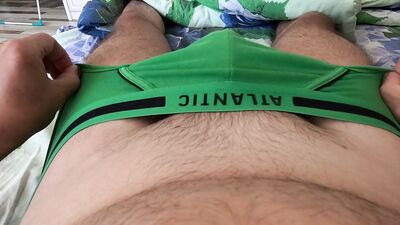 Masturbating my stepsister's panties, strong cumshot ????