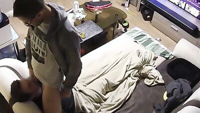 Caught Sucking and Rimming Twink Boyfriend