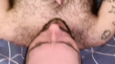 Travis Busts All Over His Sexy Hairy Body!