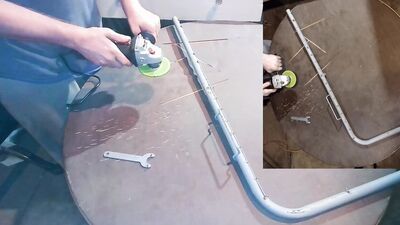 Raw dogging with my angle grinder