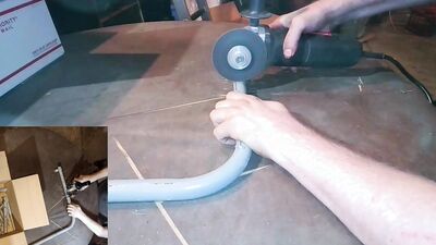 Raw dogging with my angle grinder