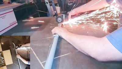 Raw dogging with my angle grinder