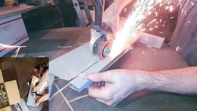Raw dogging with my angle grinder