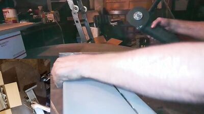 Raw dogging with my angle grinder