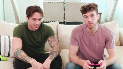 Inked Up Hunk On Military Leave Flip Fucks wt Old Jock Friend