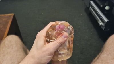 Fleshlight fucking + cumshot + slow motion cumshot
