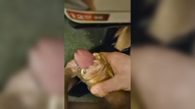 Fleshlight fucking + cumshot + slow motion cumshot