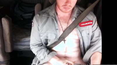GINGER TRUCKER JERKS WHILE HE DRIVES - THOR JOHNSON