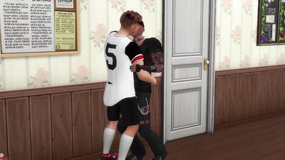 Jock Fucks Secret Emo Boyfriend In Teachers Lounge: Sims 4