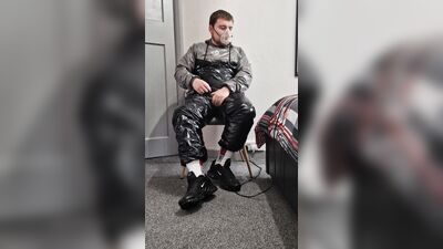 Gympro sweatsuit masked wank