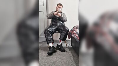 Gympro sweatsuit masked wank