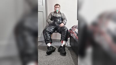 Gympro sweatsuit masked wank