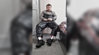 Gympro sweatsuit masked wank