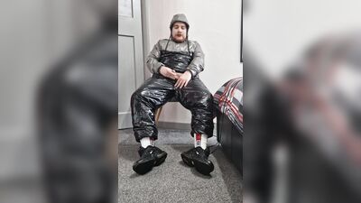 Gympro sweatsuit masked wank