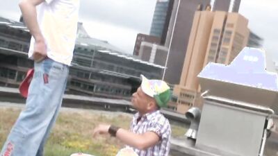 2 Blonde German Skater Twinks Fuck on the Roof