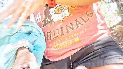 Hot Guy Walking and Touching His Cock in a Risky Way in Public Places