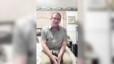 Daddy cums on cam