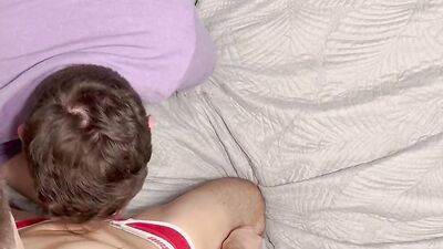 BF Sucking the Cum Out of My Big Cock