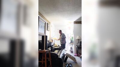 Grandpa stroking on cam