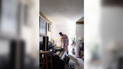 Grandpa stroking on cam