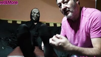 The monster tickle, worship and jerk off