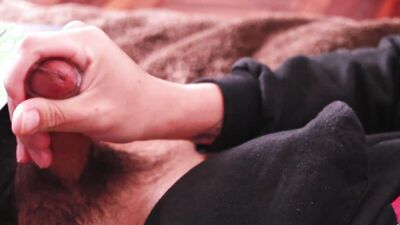Jerking off dripping precum and cumming in my hand