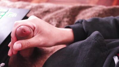 Jerking off dripping precum and cumming in my hand