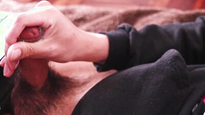 Jerking off dripping precum and cumming in my hand