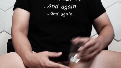 Asian Big Cock Edging Trying to Cum Twice in a Row