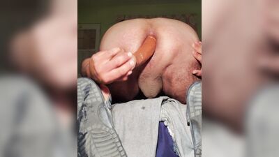 Riding the Chair to Enjoy the Dildos