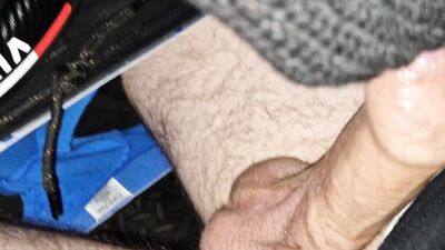 A trucker on the highway in women's underpants decided to try himself again as a road slut completel
