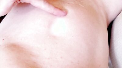 Remasturbated Shirt and Tie Strip Stroke and Huge Load on My Belly with Slowmo Cum