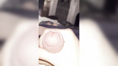 Uncircumcised red haired cock edges towards thick cum shot