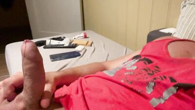 Relax and jerking off after trening.