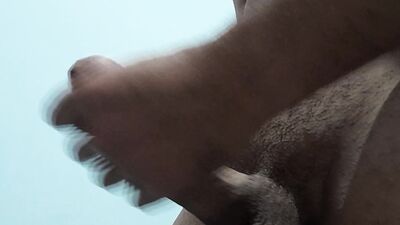 my big dick is jumping out of my shorts. best cumshot