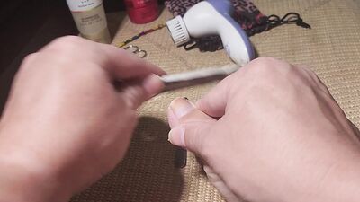 Trimming and lotioning my feet