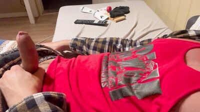 Jerking off screaming and cumming.