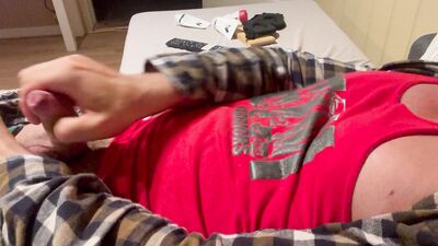 Jerking off screaming and cumming.