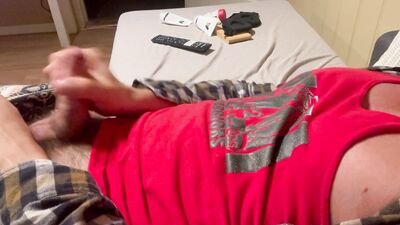 Jerking off screaming and cumming.