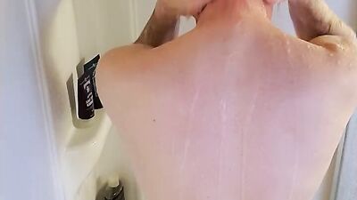 Jacking off in the shower