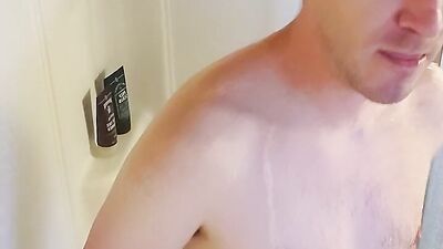 Jacking off in the shower