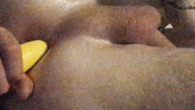 Warned up by filling my sexy ass with new toy!! Had to be quiet neighbors complain