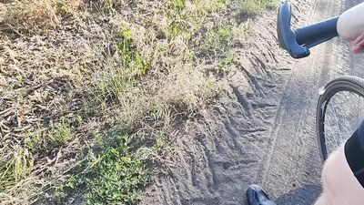 Cyclist's pissing. Compilation.