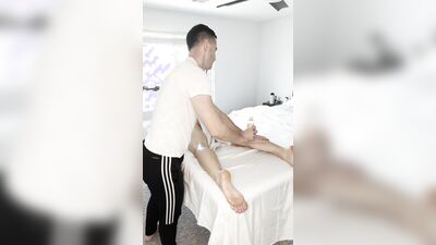 Masseuse Blows Load Bareback In Clients Hole