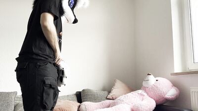 Furry Fursuit Coudle and Fuck Giant Plush Bear || Plushophilia Plushie || Therian