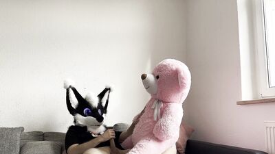 Furry Fursuit Coudle and Fuck Giant Plush Bear || Plushophilia Plushie || Therian