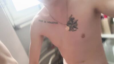 106 College gangbang - morning fucking of athletic big-dicked twinks with stepfather