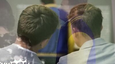 TWINKPOP - College Class Turns Into A Dick-Measuring Contest And Then A Hot Group Sex