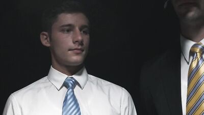 MasonicBoys Sexy suited hung top Marco Napoli barebacks a cute twink